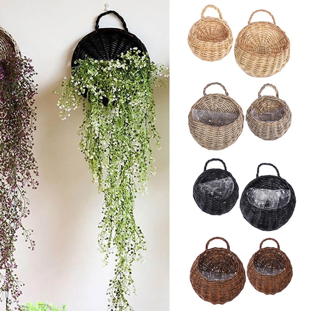 Panier Porte-Plante Bohème En Rotin Et Osier Tressé À La Main 3 Panier Porte-Plante Bohème En Rotin Et Osier Tressé À La Main