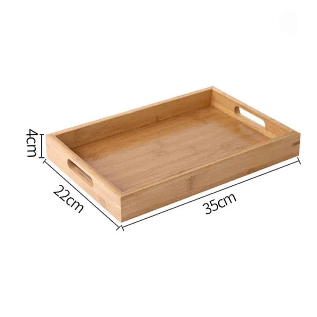 Plateau Bambou Rectangulaire Élégant Avec Poignées Intégrées 3 Plateau Bambou Rectangulaire Élégant Avec Poignées Intégrées