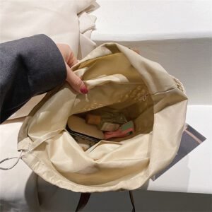 Sac À Main Beige En Paille Style Plage Bohème Pour Femme