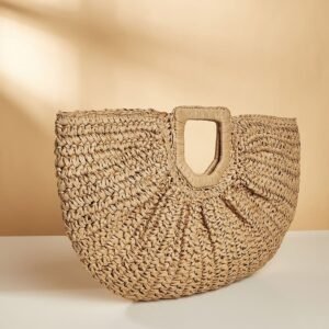Sac À Main De Plage En Paille Tissée Chic Pour Femmes 8 Sac A Main De Plage En Paille Tisse Pour Femmes Marron.jpg