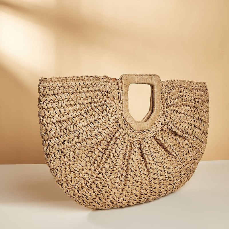Sac À Main De Plage En Paille Tissée Chic Pour Femmes 4 Sac A Main De Plage En Paille Tisse Pour Femmes Marron.jpg