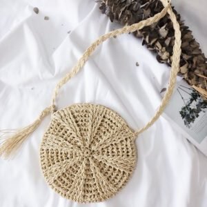 Sac Bandoulière En Paille Tissé À La Main Bohème Élégant Pour Femme 9 Sac Bandouliere En Paille Tisse A La Main Pour Femme Beige A.jpg