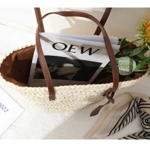 Sac D'Été En Paille Tissé À La Main Pour Femme Style Bohème Chic