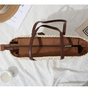 Sac D'Été En Paille Tissé À La Main Pour Femme Style Bohème Chic