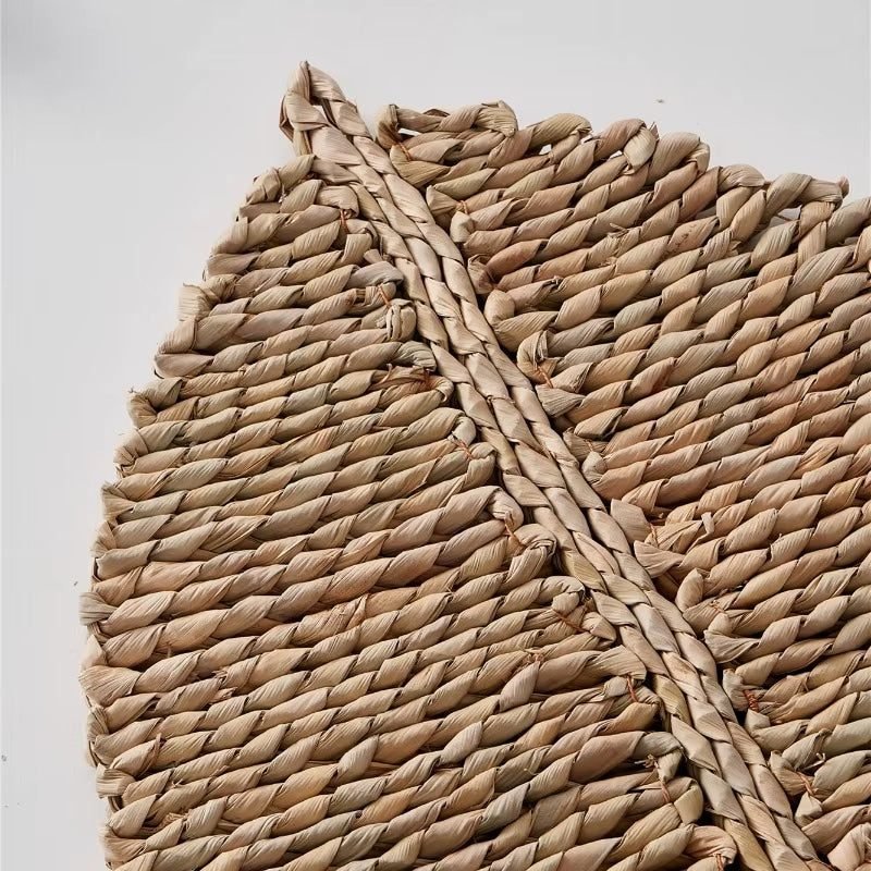 Set De Table En Paille Au Design De Feuille Naturelle 3 Set De Table En Paille Au Design De Feuille Naturelle