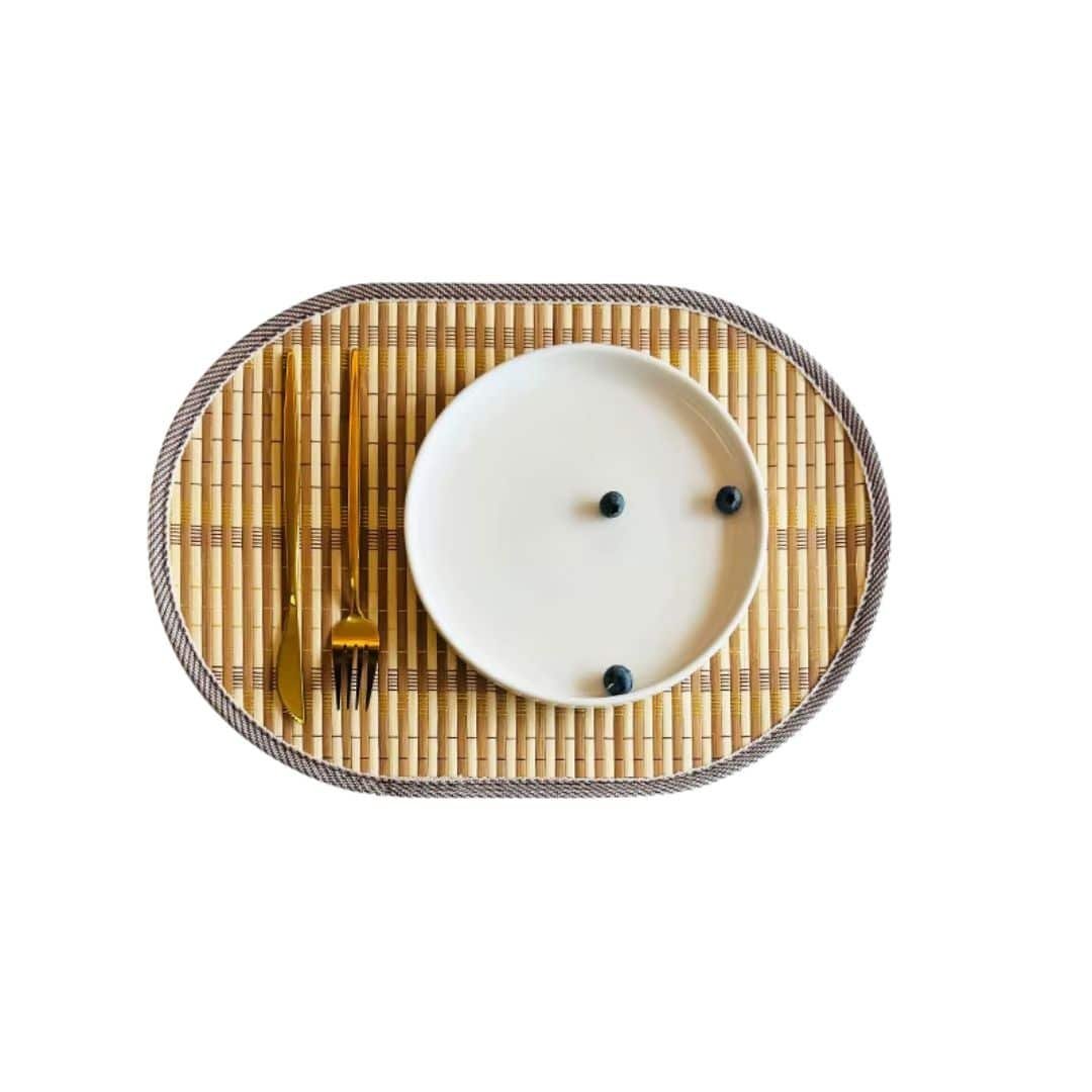 Set De Table En Bambou Ovale Au Style Nordique Naturel 1 Set Table Bambou Ovale Style Nordique3.jpg