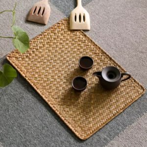 Set De Table En Bambou Rectangulaire Au Style Japonais Élégant 4 Set Table Bambou Rectangulaire Style Japonais1.jpg