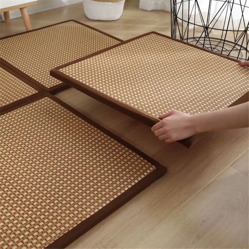Tapis Rotin Carré Tissé Main Style Japonais Naturel Épuré Chic 1 Tapis Rotin Carre Style Japonais1.jpg