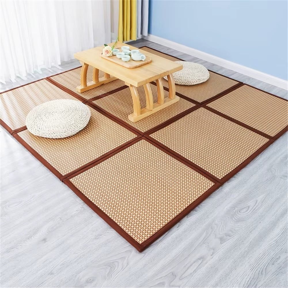 Tapis Rotin Carré Tissé Main Style Japonais Naturel Épuré Chic 3 Tapis Rotin Carre Style Japonais3.jpg