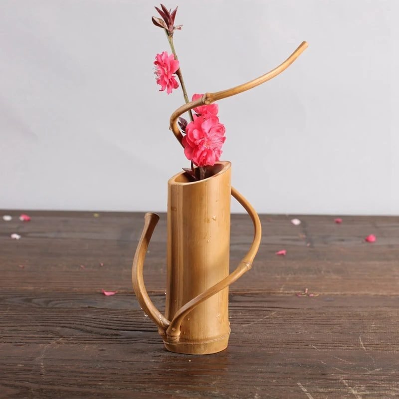 Vase En Bambou Naturel Tressé Pour Décoration Intérieure 2 Vase En Bambou Naturel Tressé Pour Décoration Intérieure
