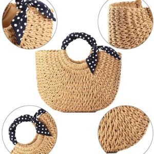 Sac De Plage Élégant À Poignée Foulard Chic Bleu Marine À Pois 7 Sac De Plage A Poignee Foulard Bleu Marine A Pois 4.jpg