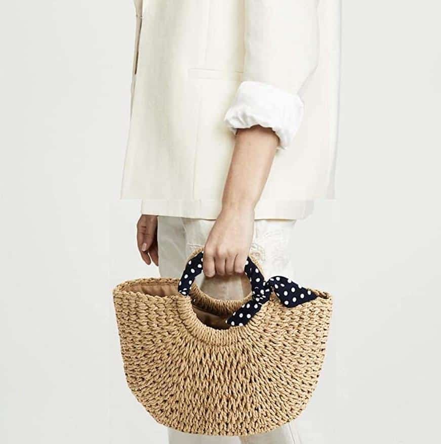 Sac De Plage Élégant À Poignée Foulard Chic Bleu Marine À Pois 2 Sac De Plage A Poignee Foulard Bleu Marine A Pois.jpg