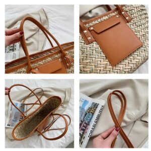 Sac De Plage En Rotin Tissé Marron Style Bohème 11 Sac De Plage Marron En Rotin Tisse 8.jpg