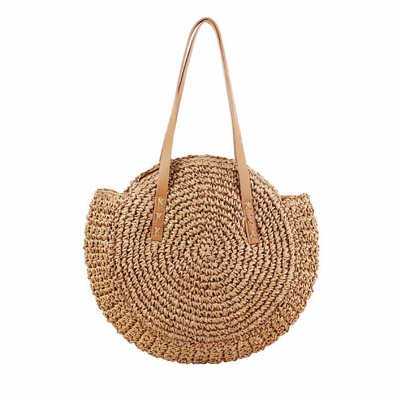 Sac De Plage Tissé Marron Élégant Grande Capacité Anses Cuir XL 3 Sac De Plage Tisse Marron.jpg