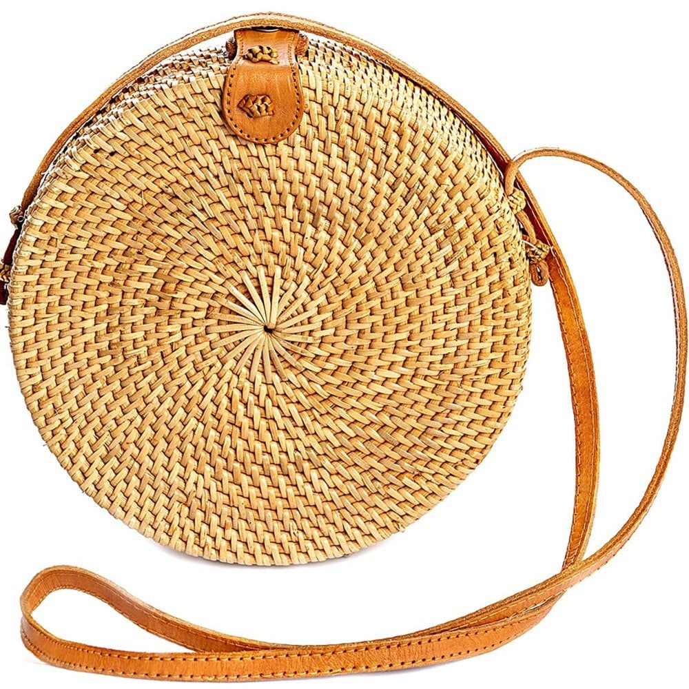 Sac Rond En Rotin Bandoulière Marron Chic Naturel Authentique 1 Sac Rond En Rotin A Bandouliere Marron.jpg