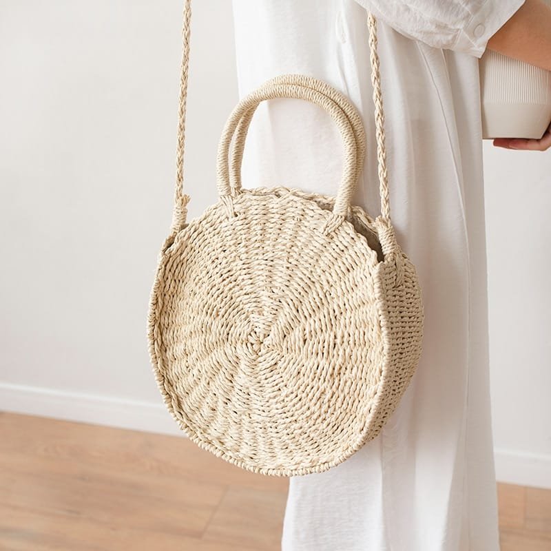 Sacs À Main Ronds En Rotin Élégants Style Bohème Pour Femmes 7 Sacs A Main Tendance Ronds En Rotin Pour Femmes Beige.jpg